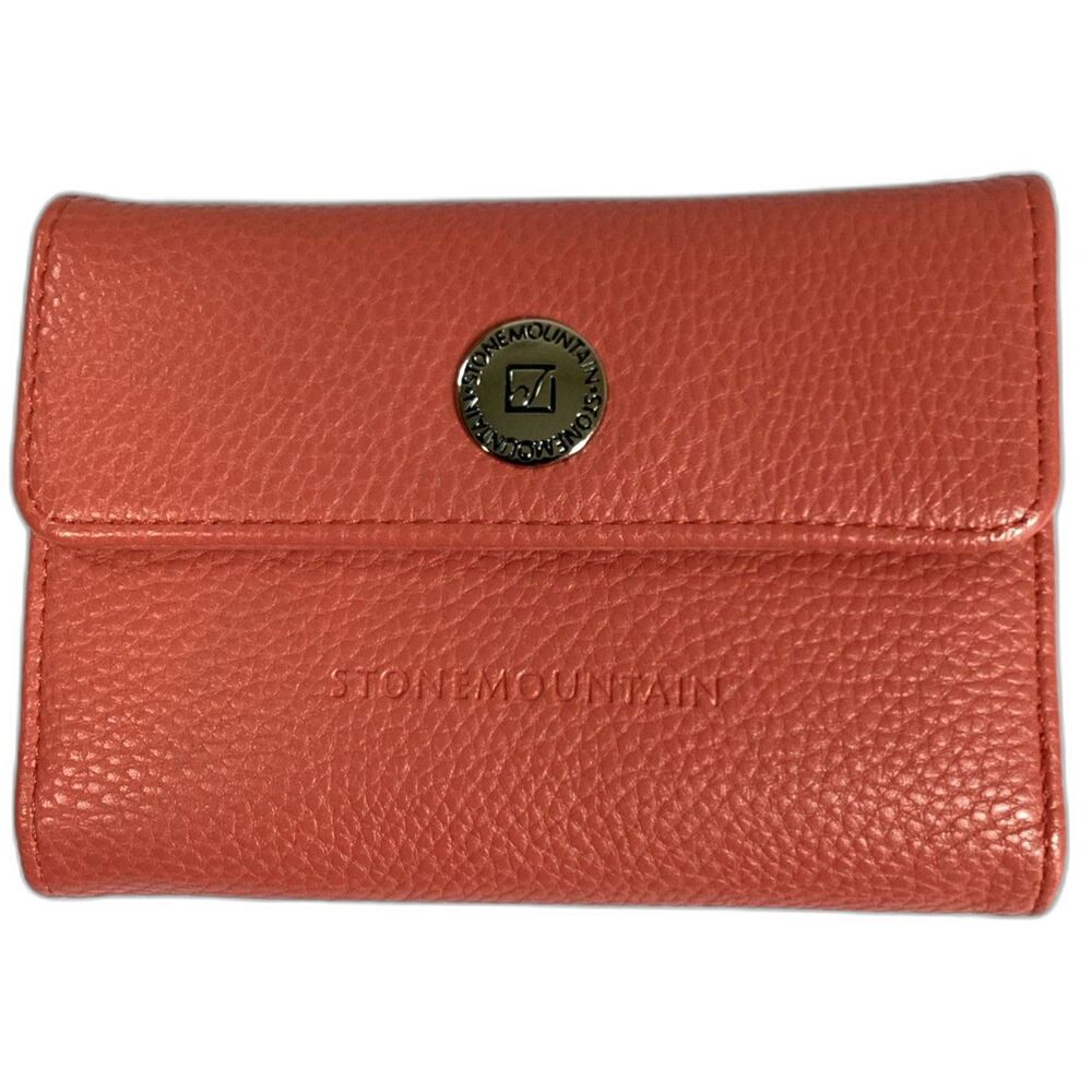 Stone Mountain Pebble Leather Coral Wallet